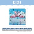 thumbnail image 2 of 14 Inch Wall Clock Battery Operated Square Clock Decorative for Office, Kitchen, Outdoor, Living Room，Pink Flamingo Colorful, 2 of 4