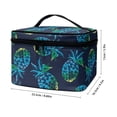 thumbnail image 6 of HELLHERO Portable Makeup Cosmetic Bag Organizer with Brush Slots Lightweight Large Capacity Polyester Women Gifts Perfect For Travel And Daily Use, Pineapple Pattern Design, 6 of 6