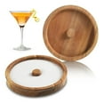 thumbnail image 1 of Wooden Margarita Salt Rimmer for Cocktails Flavor Jar Salt Dip Cocktail Sugar Dispenser Juice Condiment Box Round Tray, 1 of 7