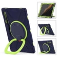 thumbnail image 3 of Galaxy Tab S8 Ultra Case (SM-X900/SM-X906) - TECH CIRCLE Shockproof Rugged Case with [Pencil Holder] Protective Kickstand Handle Cover for Samsung Galaxy Tab S8 Ultra (14.6-inch) 2022, Navy+Green, 3 of 8