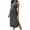 Gray, variant on Annhoo Cotton Women Dress Pregnant Patchwork Solid Color Crew Neck Tank Sleeveless Nursing Casual Maternity Maxi Dresses