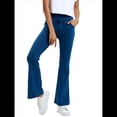 thumbnail image 2 of Leggings de Yoga de Mezclilla Ajustados con Bolsillos y Cintura Alta para Mujer Azul Medio L, 2 of 7