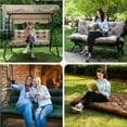 thumbnail image 3 of Outdoor Swing Cushions,Waterproof Swing Cushions 3 Seater Replacement with Backrest,Outdoor Thickened Bench Cushion with Ties for Porch,Patio,Backyard,Garden (Lake Blue 60 * 40 in), 3 of 16
