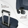 thumbnail image 4 of New York Xpress 26" Softside Expandable Luggage Medium Checked Suitcase with Spinner Wheels & TSA Lock, Navy Blue - 8809, 4 of 8
