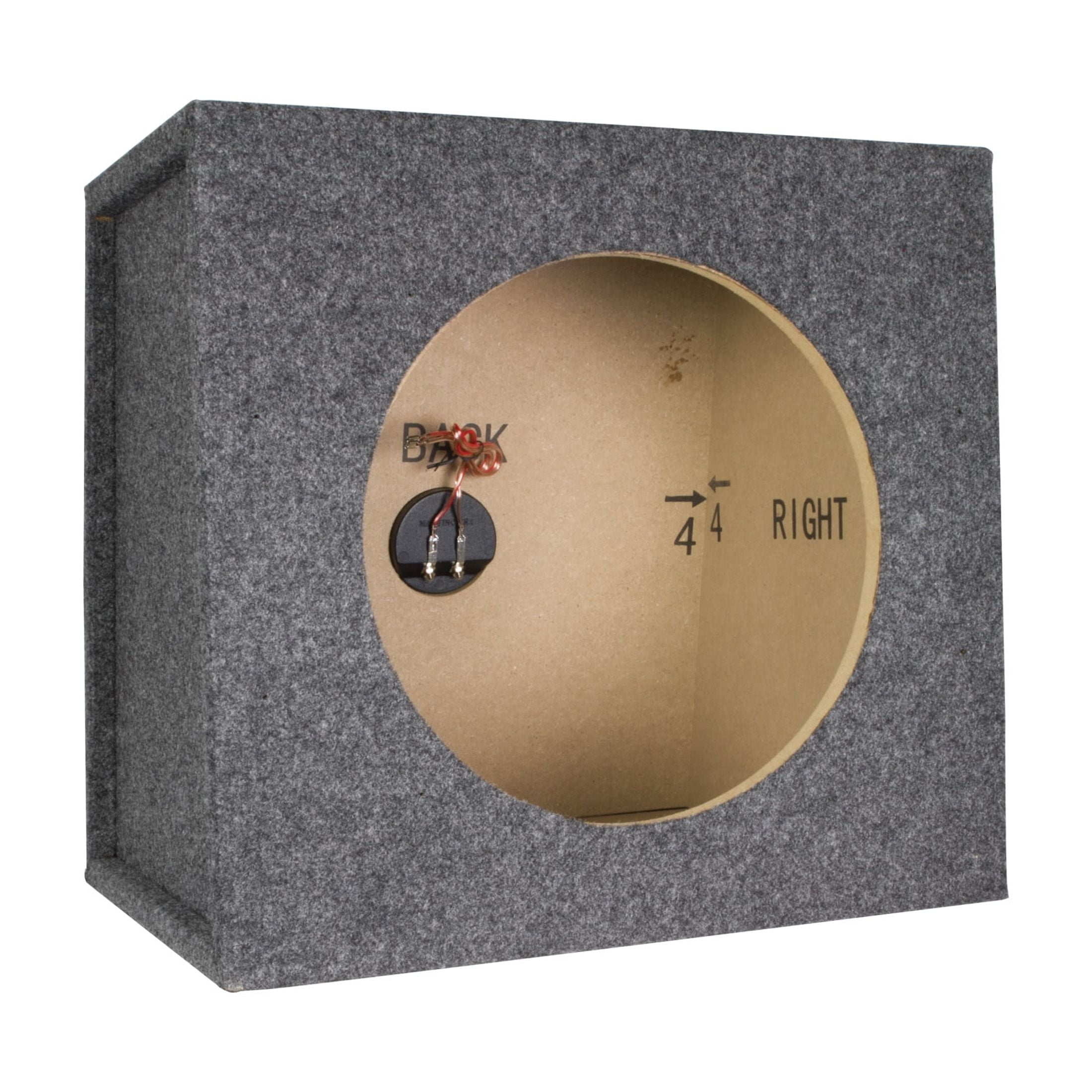 (2 pack) Scosche SE12KT-WM1SD 12 in. Single Car Subwoofer Cabinet Enclosure Box 16 x 17  x 20 in Gray Carpet