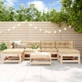 thumbnail image 1 of vidaXL 7 Piece Garden Lounge Set with Cushions Solid Wood, 1 of 5