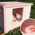 thumbnail image 1 of Maison pour Animaux de Compagnie Extérieure, Maison pour Animaux de Compagnie Extérieure Parfaitement Étanche Résistante aux Intempéries Imperméable Respirante pour Jardin pour 4 Saisons Vert, Rose, 1 of 7