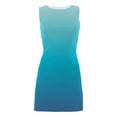 thumbnail image 5 of Women's Sleeveless Tank Ruched Casual Knee Length Bodycon Sundress Basic Fitted Dress, 5 of 5