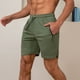 thumbnail image 1 of WILLBEST Pantalones Cortos de Verano para Hombre, Pantalones Cortos de Color Liso con Corbata, Pantalones de Cinco Cuartos Transpirables y Frescos., 1 of 8