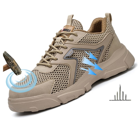 Safety Shoes Men Welding Lightweight Insulated Comfortable Trainers, Mens Non Slip Puncture Proof Safety Trainers Breathable Work Shoes