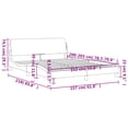 thumbnail image 4 of vidaXL Bed Frame with Headboard Dark Grey 152x203 cm Velvet, 4 of 5