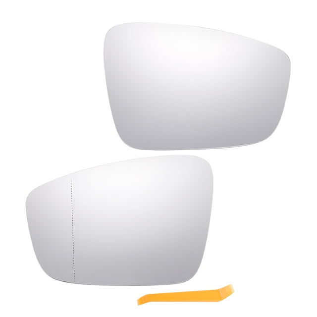 Reemplazo de vidrio del espejo retrovisor izquierdo y derecho calefaccionado, vidrio blanco con respaldo, adecuado para Volkswagen Jetta