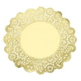 thumbnail image 1 of Uxcell 100 Pcs Servilletas de Papel de 10.4 Pulgadas Redondas de Encaje Decorativas, Papeles Desechables para Comidas y Fiestas, Dorado, 1 of 6