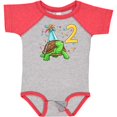thumbnail image 3 of Inktastic 2nd Birthday Cute Turtle in Party Hat with Confetti Boys or Girls Baby Bodysuit, 3 of 5