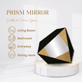 thumbnail image 3 of Abstract Prism Mirror - Irregular Geometric Panes in Black and Gold - 31x30 in, 3 of 6