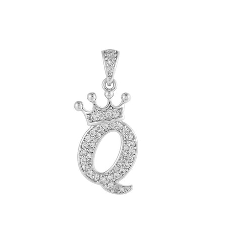 DESIGNICE 2026 New Silver Initial Necklace for Women,Personalized Initial Necklace for Women,Sleek Dainty Necklace,Sparkling Initial Necklace for Special Occasions,Silver Q
