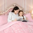 thumbnail image 4 of Erosebridal Lavender Paisley Patchwork Full Size Comforter Sets,Elegant Floral Motif Bedding Comforter Set,3pcs,1 Comforter and 2 Pillowcases,Pink Reversible, 4 of 7
