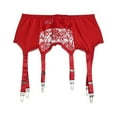thumbnail image 2 of High Waist Garter Belt Mesh Suspender Belt 6 Straps Garter Belt, 2 of 5