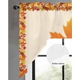 thumbnail image 2 of Fall Maple Leaf Swag Valances for Windows, Small Curtains Drapes, Thanksgiving Autumn Farmhouse Plant Kitchen Window Curtains Over Sink Window Treatment Valance for Bedroom/Bathroom 56"x36", 2 of 5
