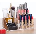 thumbnail image 2 of Cq acrylic Organisateur de Maquillage 6 Tiroirs et 16 Compartiments avec Étuis de Rangement Cosmétiques, Haut de Gamme comme Support de Pinceaux et Rouges à Lèvres, Ensemble Clair 2 Pcs, 2 of 4