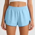thumbnail image 7 of Hurxie Women's Sweat Shorts Cotton Curved Hem Workout Casual Relaxed Lounge Shorts with Pockets Blue,2XL, 7 of 7
