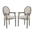 thumbnail image 2 of Modway Emanate Dining Armchair Upholstered Fabric Set of 2 in Beige, 2 of 4