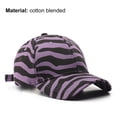 thumbnail image 7 of harmtty Zebra Print Extended Brim Baseball Cap All Seasons Adjustable Buckle Sunscreen Unisex Cap for Running,Pink, 7 of 7