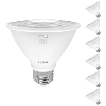 Luxrite PAR30 Short Neck LED Flood Light Bulb 10W=75W 5CCT 850LM Dimmable 6 Pack