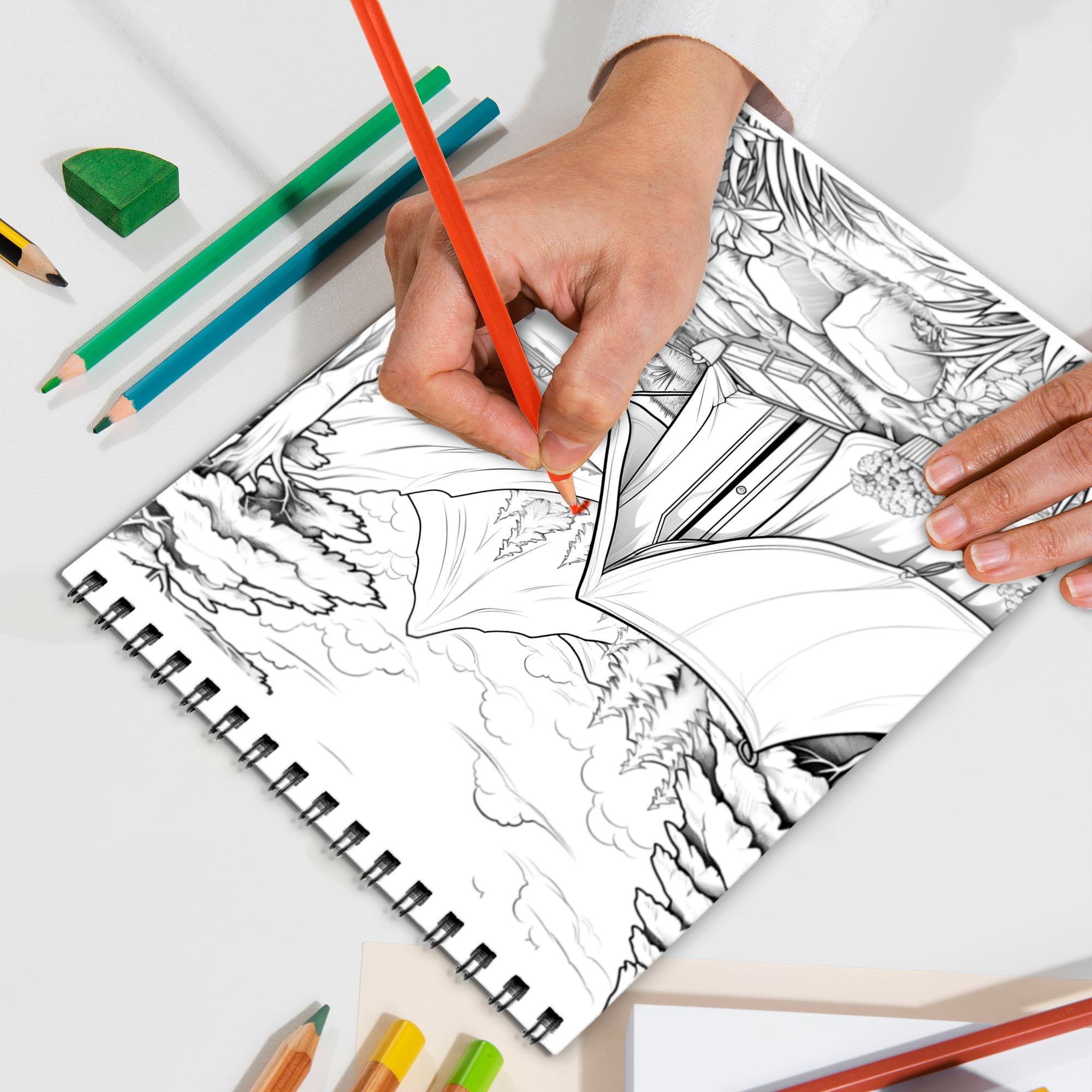 TPLHOUSE Christmas Fashion Coloring Book Spiral Bound for Adult, Premium Cover