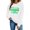 White, variant on St. Patrick's Day Sweatshirt Women Lucky Shamrock Print Irish Gift Crewneck Casual Long Sleeve Loose Pullover Tops (XS, White)