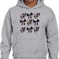 thumbnail image 2 of Skulls and Bows Hoodie Sweatshirt Unisex Large Grey, 2 of 5