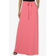 thumbnail image 3 of TheMogan Women's S~3X Drawstring Waist Pocket Drapey Jersey A-Line Long Maxi Skirt, 3 of 7