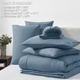 thumbnail image 6 of Queen Comforter Set, Grey 7 Pieces Bed in a Bag All Season Bedding, with Stitch Quilted Comforter Flat Sheet Fitted Sheet Pillowcases, 6 of 9