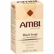 Ambi Skincare Black Soap with Shea Butter, 3.5 Oz Pack of 6