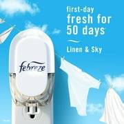 Febreze Plug In Air Freshener, Odor-Fighting Scented Oil Refill, Linen & Sky, 2 Refills