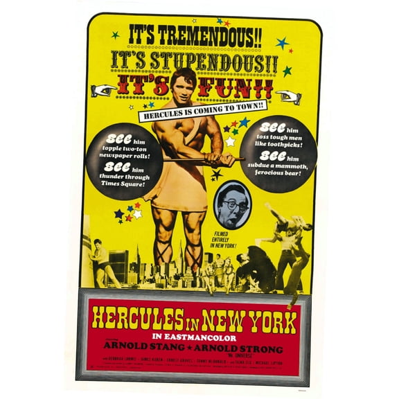 AB Posters Hercules In New York Movie Poster 11inx17in Mini Poster 11x17 poster Color Category: Multi, Unframed, Ages: Adults