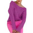 thumbnail image 2 of IROINNID Womens Sweater Boat Neck Pullover Sweater Solid Color Leisure Mid-Length Long Sleeve Fashion Sweater Autumn and Winter Sweater, 2 of 6