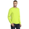 thumbnail image 5 of Port & Company Tall Long Sleeve Core Blend Tee - PC55LST Safety Green | 5.5 Oz Size - 4XLT | Buy from PORT & COMPANY, 5 of 7