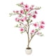 thumbnail image 3 of QinaQin Árbol artificial de magnolia con flores rosas, disponible en 4, 5 o 6 pies, ideal para decoración de hogar, oficina, hotel o interiores y exteriores, 3 of 8