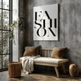thumbnail image 5 of Modern Minimalist 'FASHION' Typography Canvas Wall Art &ndash; Black and White Print, 5 of 10