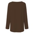 thumbnail image 5 of Mujeres Casual Tribal Wind Impreso Manga larga O-cuello Pullover Blusa Camiseta Tops Pompotops  FGAJ716, 5 of 5