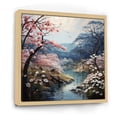 thumbnail image 2 of Designart "Asian Art Eastern gracefulness IV" Asian Floater Framed Canvas Print, 2 of 7