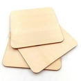 thumbnail image 5 of WE-POLUJ 100x Wooden Blank Plaque Square Wood Pieces Tags DIY Craft Pyrography Projects G, 5 of 7
