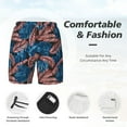 thumbnail image 5 of Fotbe Tropical Leaves Men’s Swim Trunks Quick Dry Swim Shorts Board Shorts with Mesh Lining-3X-Large, 5 of 9