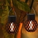 thumbnail image 3 of Luces solares colgantes con forma de llama, luces decorativas para balcón, luces decorativas para jardín, luces de llama resistentes a la lluvia, 4 unidades, 3 of 5