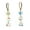 Gold-Filled, variant on Lever-back Earrings with Austrian Crystal Aurora Borealis Cube Beads for Adults
