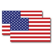 American Flag Magnet Decal 5 inch x 3 Inch 2 Pack - Heavy Duty for Car Truck SUV …