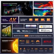 Hisense C1 Trichroma Laser 4K UHD Mini Projector with Dolby Vision, Dolby Atmos, 1,600 Lumen Brightness