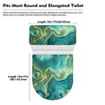 thumbnail image 6 of SEANATIVE Green Marble Print Toilet Seat Covers for Bathroom Set of 2 Toilet Tank Lid Covers Stays in Place Bath Room Bowl Lids Protection Keep Dust Stain Off Toilet Lid Cushion & Tank Mat, 6 of 7