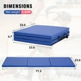 thumbnail image 7 of FDW Gymnastics Mat Gym Mat Tumbling Mat 6 Ft. Lightweight Folding Gymnastic Three Fold Tumbling Pad Gym Equipment Fitness Mat Yoga Exercise Home Gym Mats Stretching Yoga Mat, 7 of 7